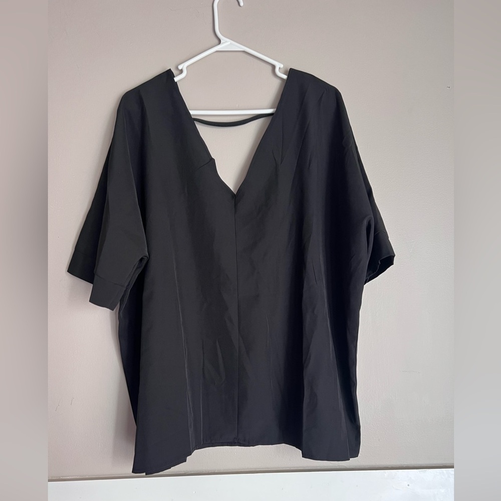 BEIS Black V-Neck Blouse